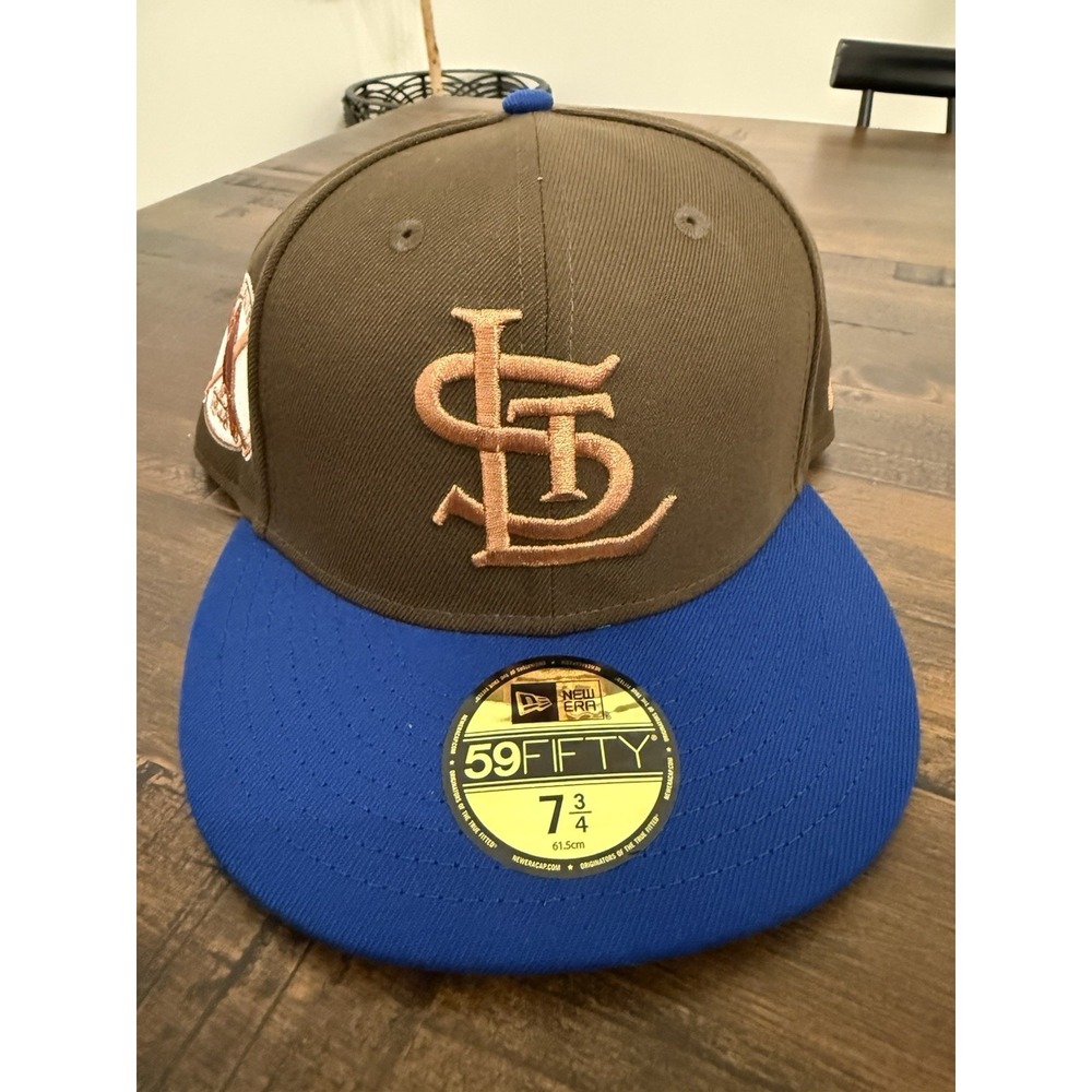New Era 59FIFTY St. Louis Cardinals Sz 7 3/4 1948 Patch Fitted Hat Brown NWT
